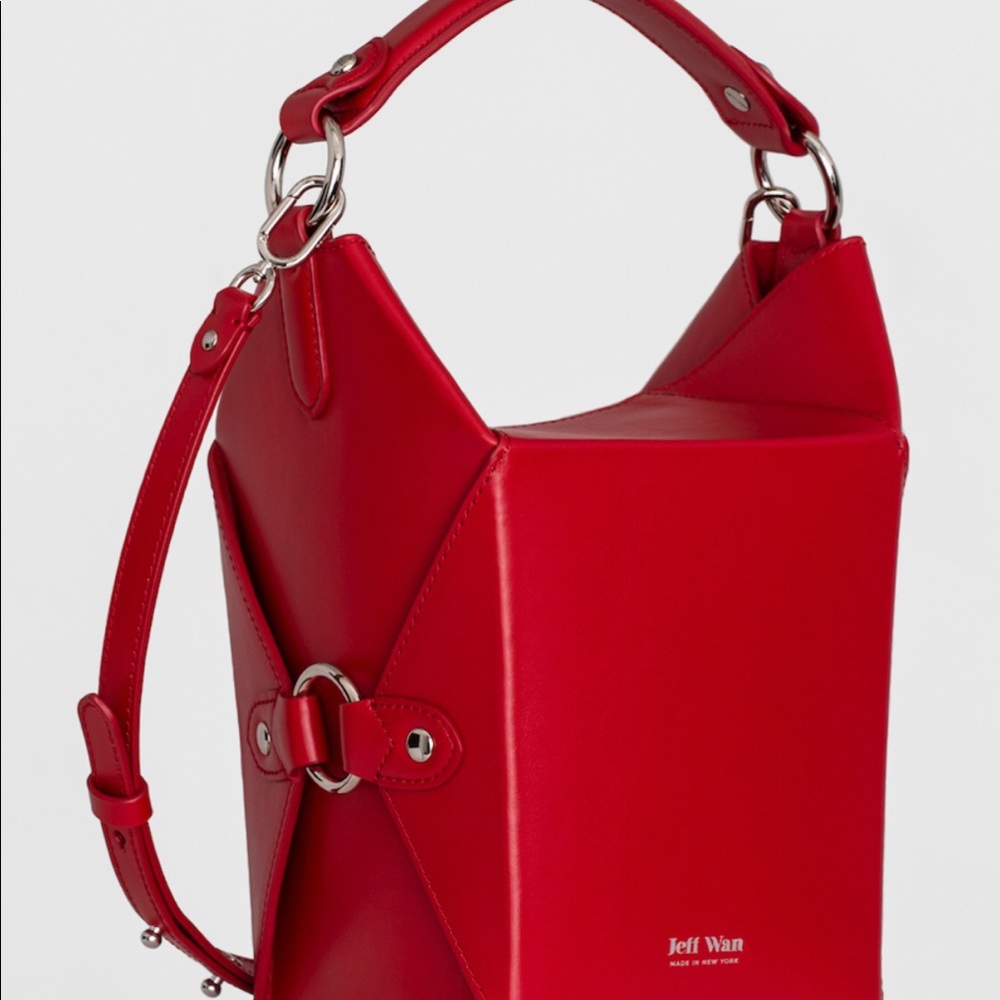 Jeff Wan ‘Le Morne’ Lunchbox style red purse